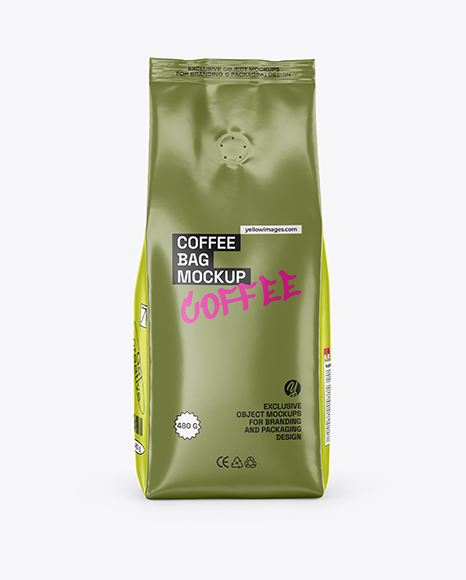 Glossy Coffee Bag Mockup
