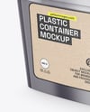 Plastic Food Container with Transparent Lid Mockup