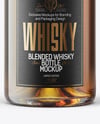 Whiskey Bottle with Wooden Cap Mockup