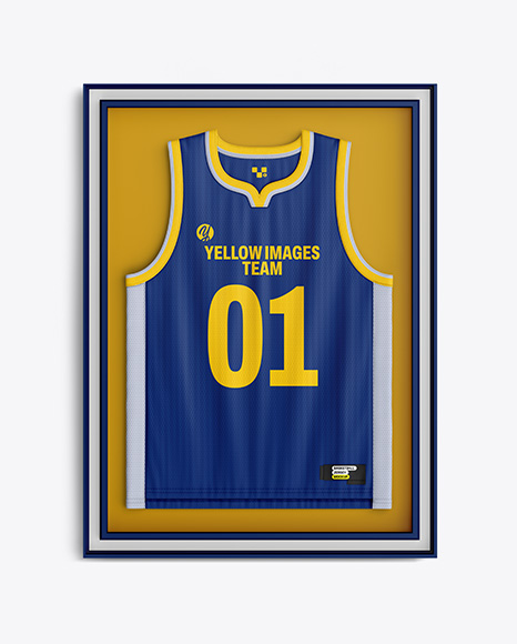 Basketball Jersey in Frame Mockup - Jersey mockups
