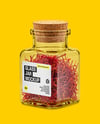 Square Glass Jar with Saffron Threads Mockup