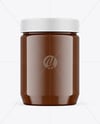 Jar With Chocolate Peanut Butter Mockup