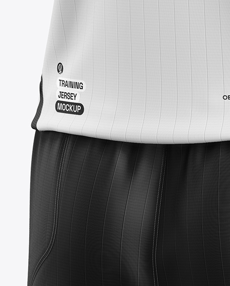 Soccer Kit Mockup - Back Half Side View