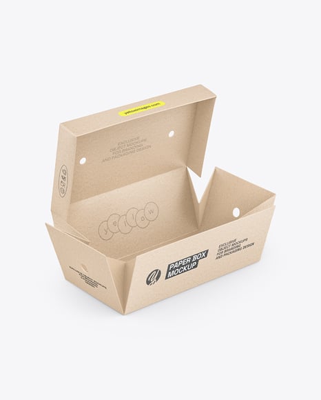 Kraft Paper Food Box Mockup - Paper+Food+Boxes+Packaging+Mockup+Collection+|+|+Designertale