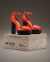 Platform Heels with Shoe Box Mockup