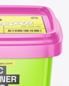Glossy Plastic Food Container Mockup