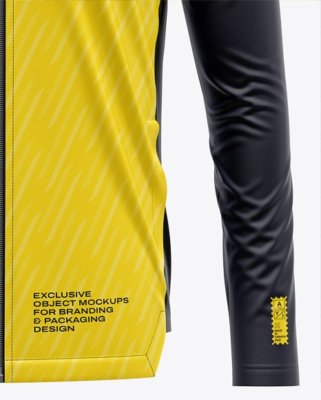 Full-Zip Long Sleeve Jersey Mockup