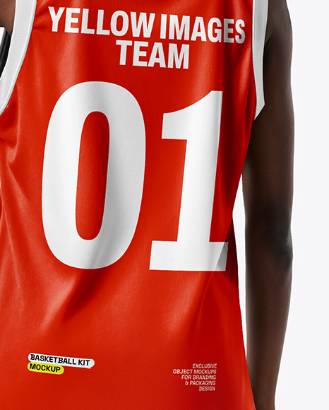 Female Basketball Player Wearing Jersey and Shorts Mockup