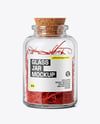 Glass Jar with Saffron Threads Mockup