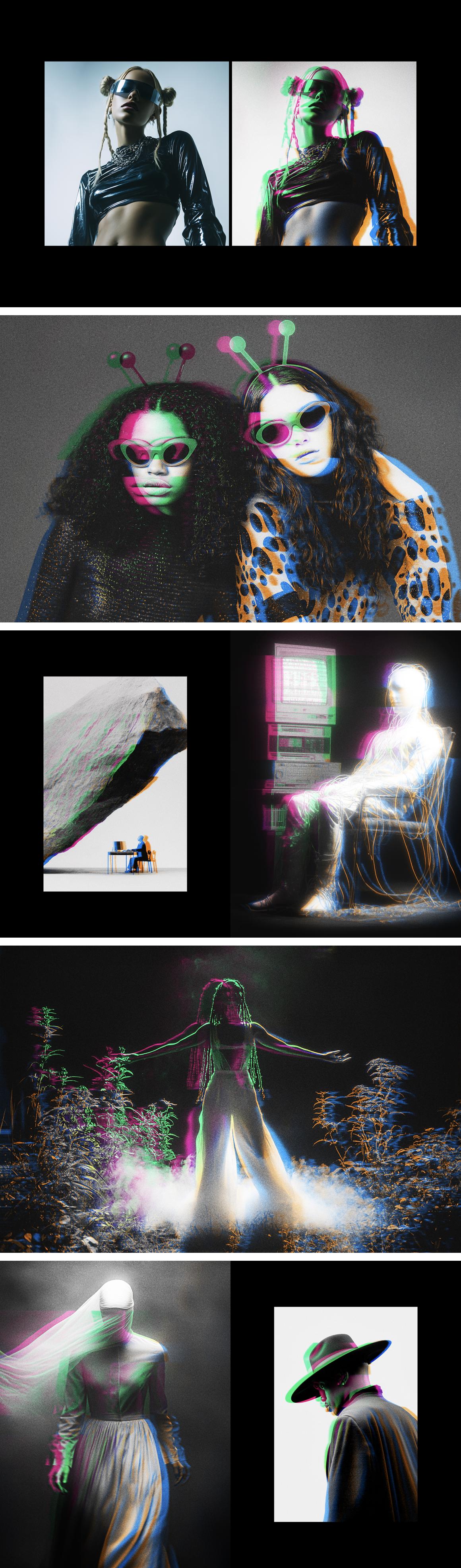 Glitch Distort Photo Effect