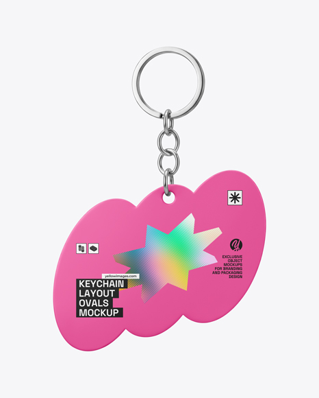 Ovals Keychain Mockup