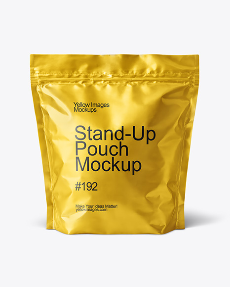 Metallic Stand-up Pouch Mockup