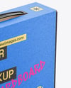 Kraft Paper Box with Plastic Handle Mockup