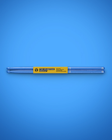 Glossy Wooden Drumsticks Mockup