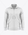 Long Sleeve Track Jacket Mockup - Front View