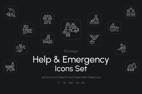 Help and Emergency Icons Set - Icons