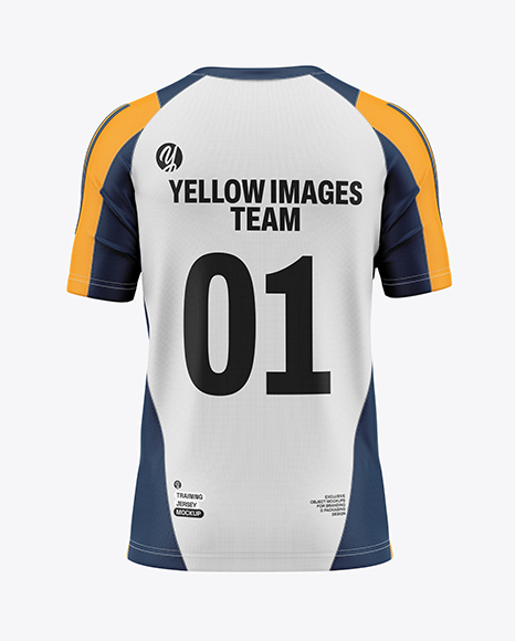 Training Short Sleeve Jersey Mockup - Back View