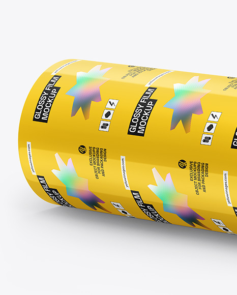 Glossy Film Roll Mockup