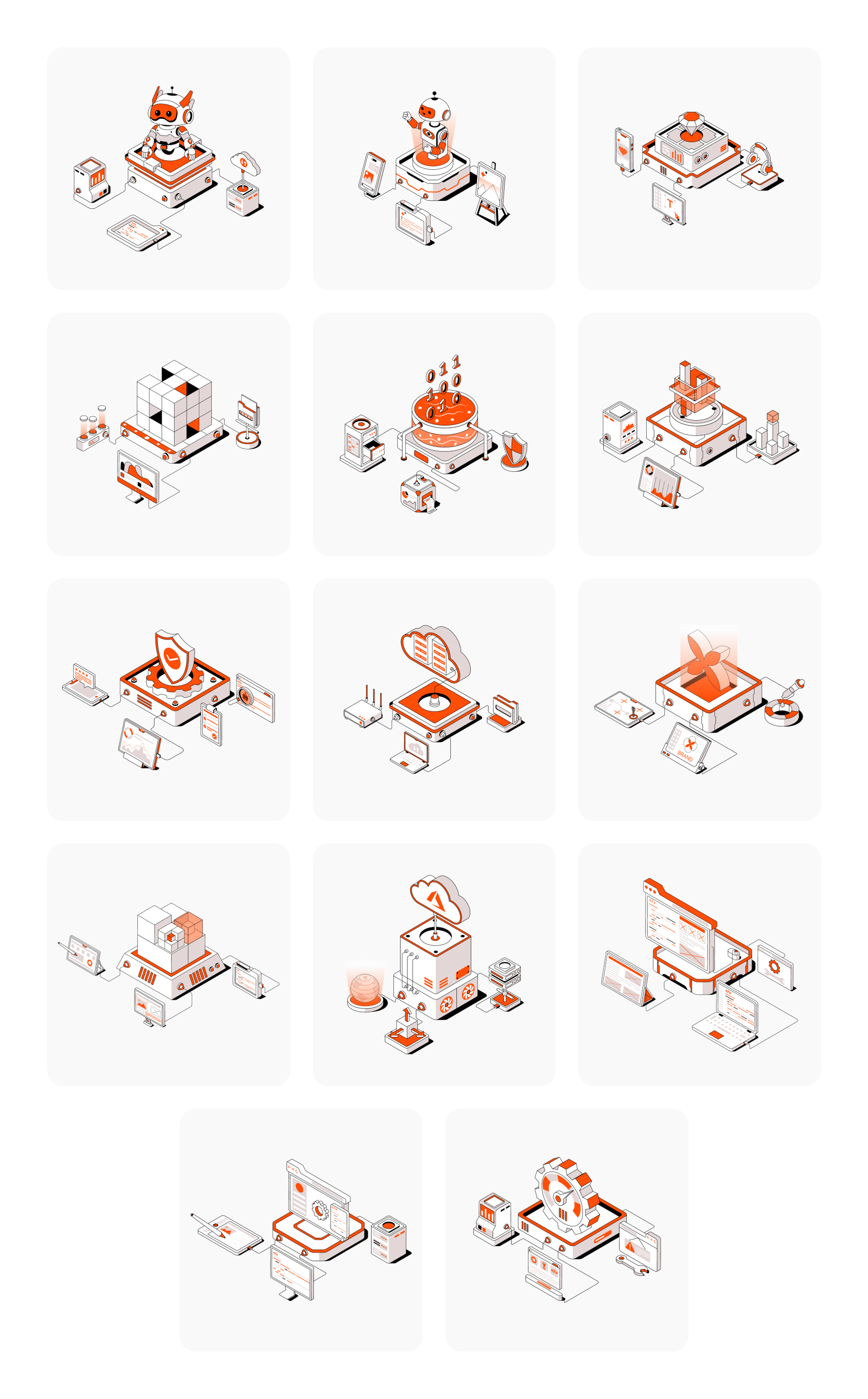 35 Cloud and Analytics Isometric