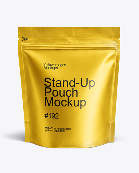 Metallic Stand-up Pouch Mockup