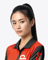 Asian Woman Wearing Table Tennis Uniform Mockup