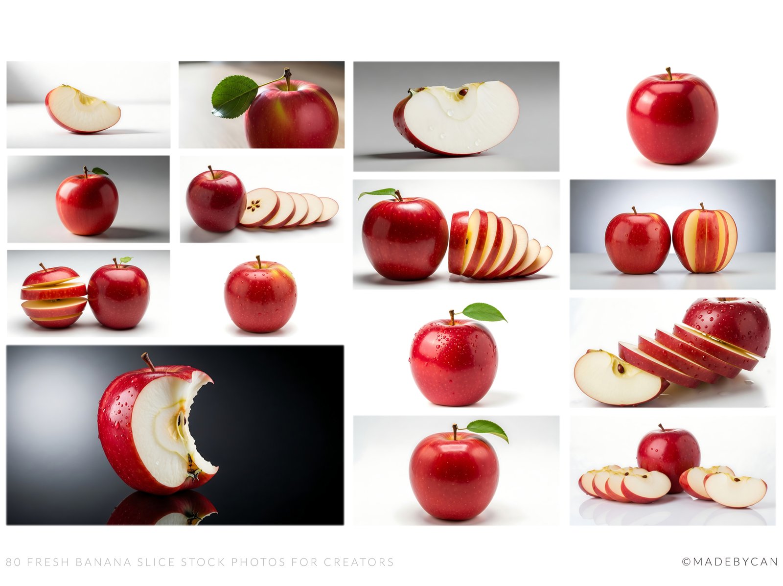 60 Fresh Apple Slice Stock Photos with Natural Lighting