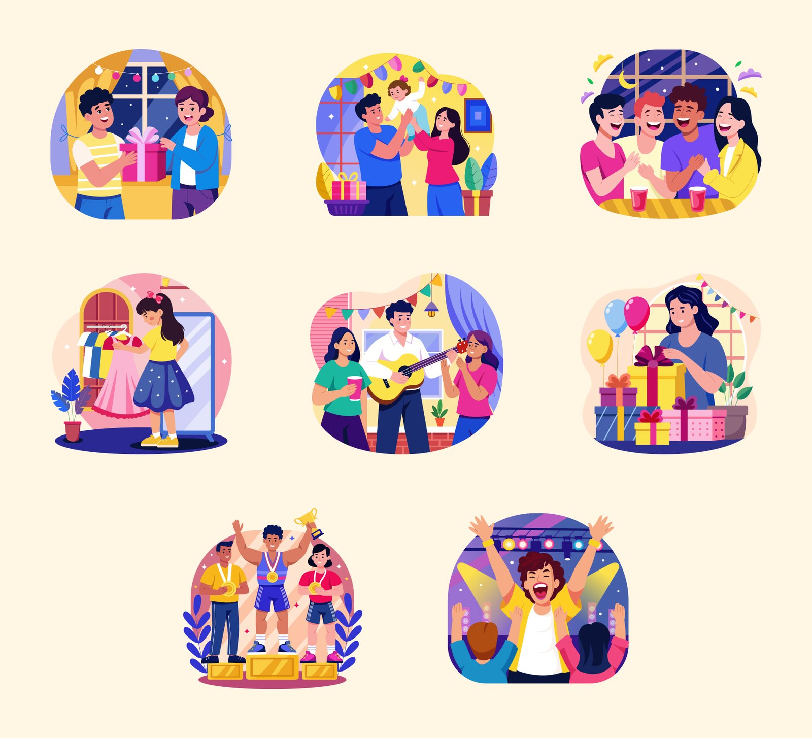 Celebrate Illustrations Art Set
