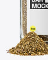 Square Glass Jar with Za'atar Spice Mockup