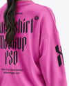 Young Woman Wearing a Sweatshirt Mockup