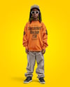 Black Boy with Dreadlocks Wearing Sweatshirt and Baseball Cap Mockup