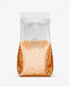 Transparent Package with Lentils Mockup