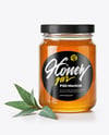 Glass Jar with Eucalyptus Honey Mockup