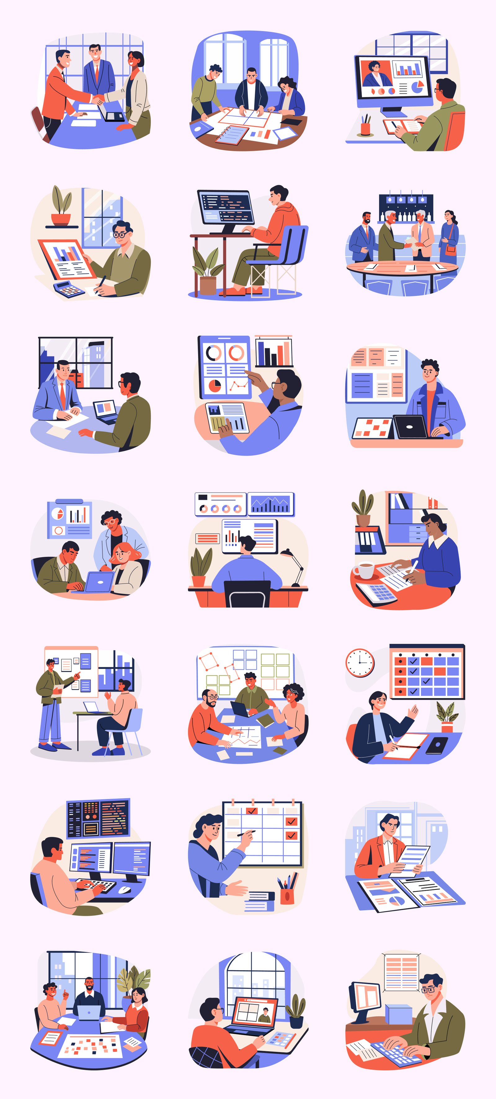 Corporate Vector Illustration Set