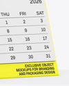 Desk Tent Calendar Mockup – Half Side View