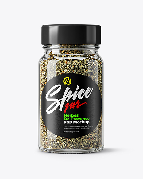 Jar with Herbes de Provence Mockup