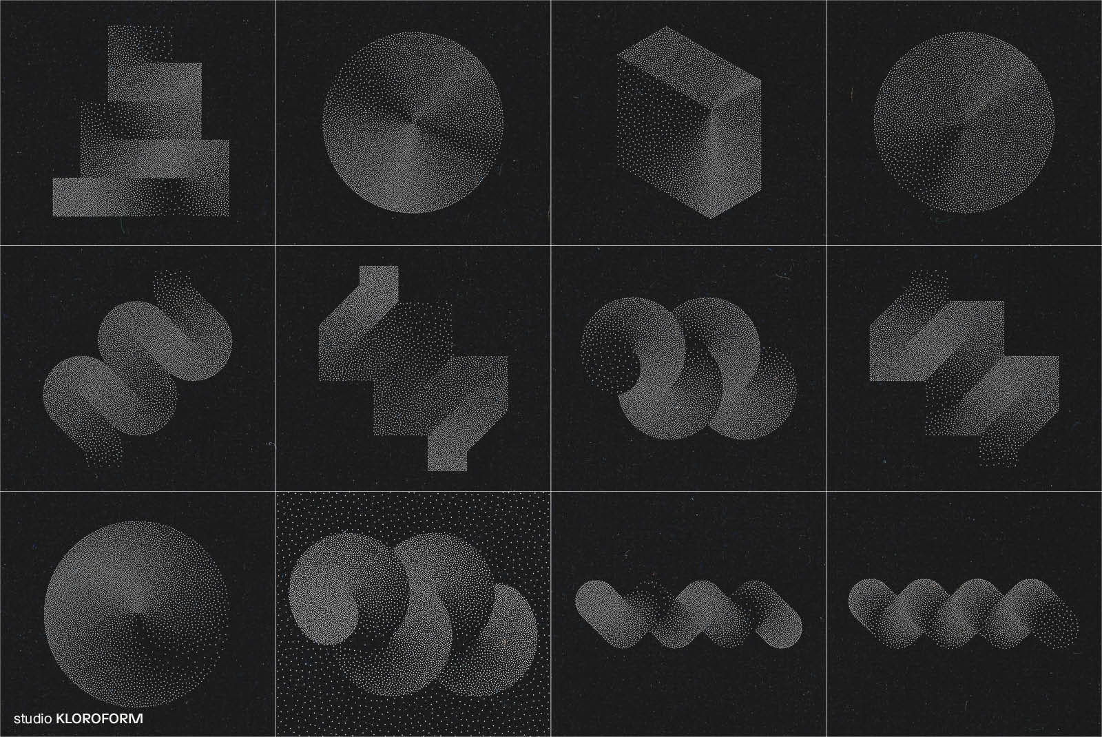 Stipple 1 - 100 dotted objects