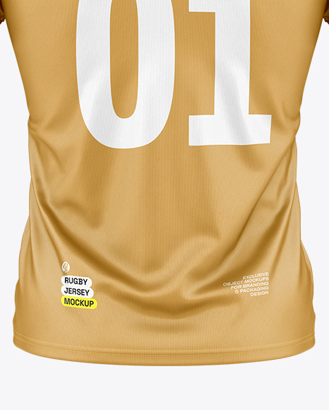 V-Neck Rugby Jersey Mockup - Back View