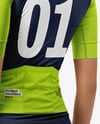 Woman Wearing Cycling Jersey and Bib Shorts Mockup
