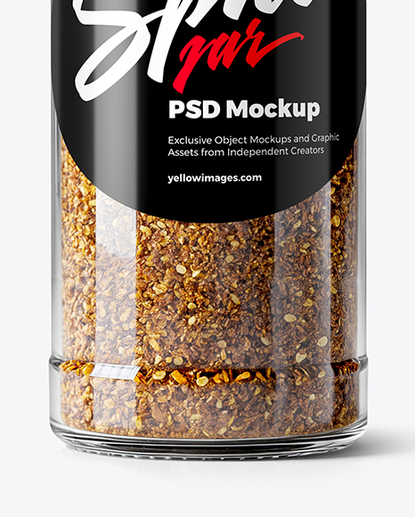 Spice Jar with Ground Pepper Mix Mockup