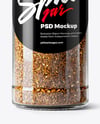 Spice Jar with Ground Pepper Mix Mockup