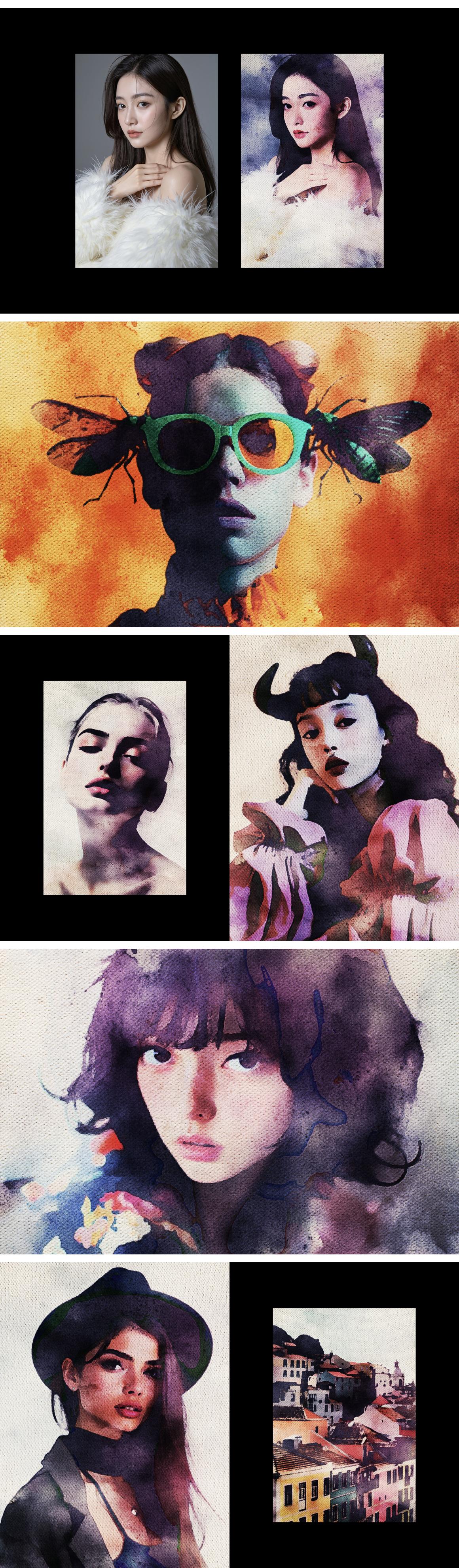 Watercolor Painted Photo Effect