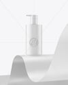 Plastic Cosmetic Bottles with Pump Cap Mockup