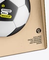 Kraft Box With Soccer Ball Mockup
