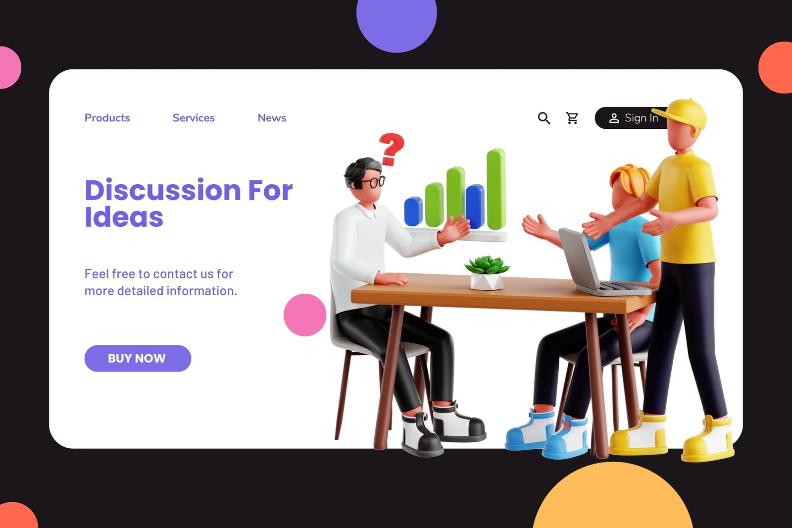 Business Disscussion 3d Illustration