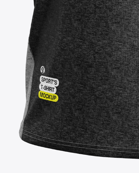 Heather T-Shirt Mockup - Half Side View