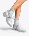 Mary Janes with Socks on Woman's Legs Mockup