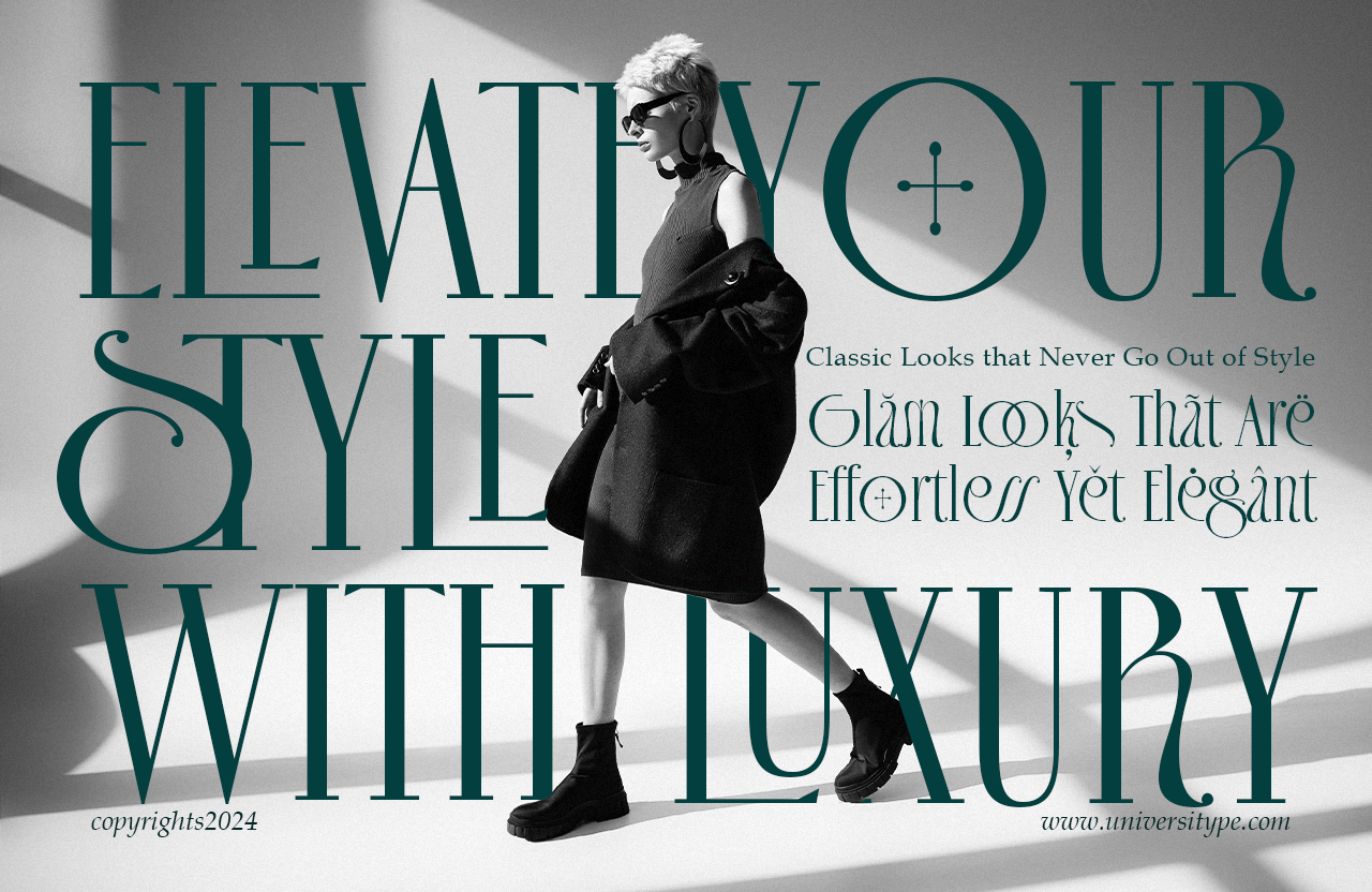 UT Sagora Glamour - A Luxury Serif Font