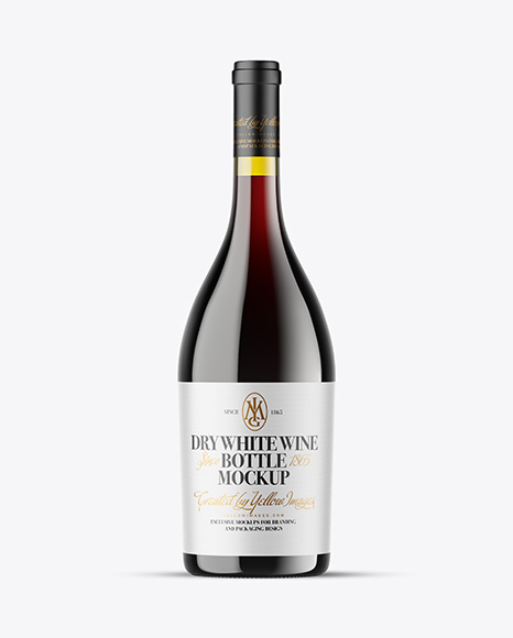 Antique Green Glass Red Wine Bottle Mockup - Red+Wine+Bottle+PSD+Mockup+-+Free+Download