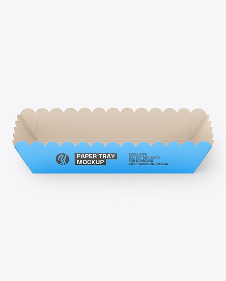 Paper Tray with Hot Dog Mockup