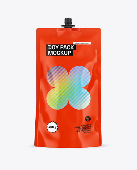 Glossy Doy Pack Mockup - Coffee pouch mockup